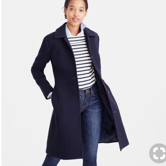 j crew navy coat